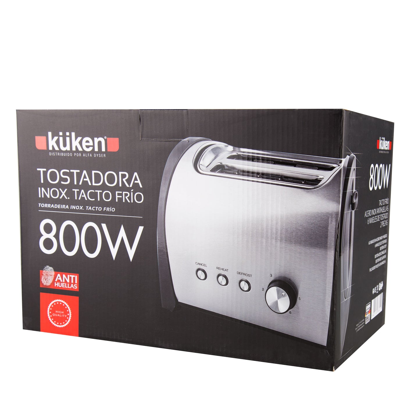 TORRADEIRA INOX KUKEN 800W
