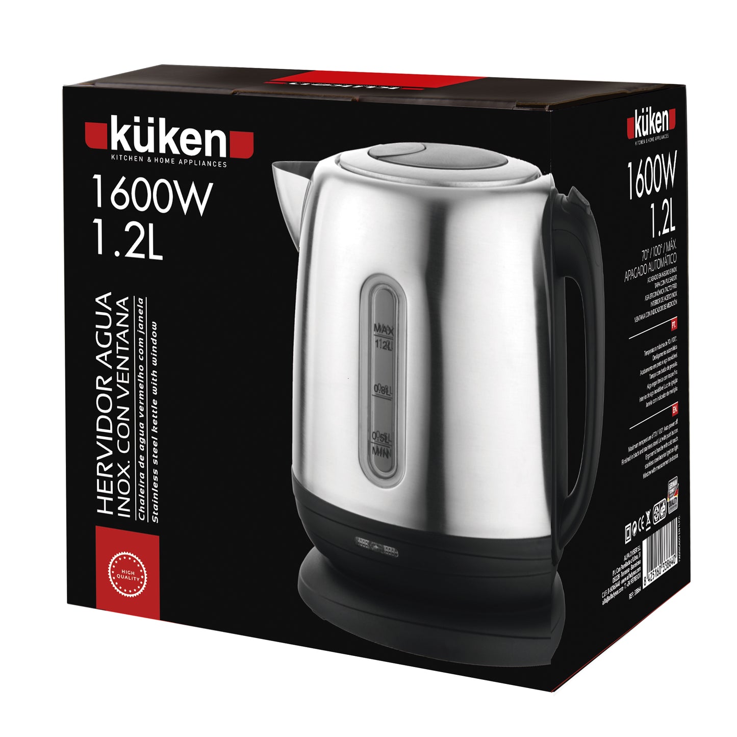 CHALEIRA ELÉTRICA INOX 1,2L KÜKEN