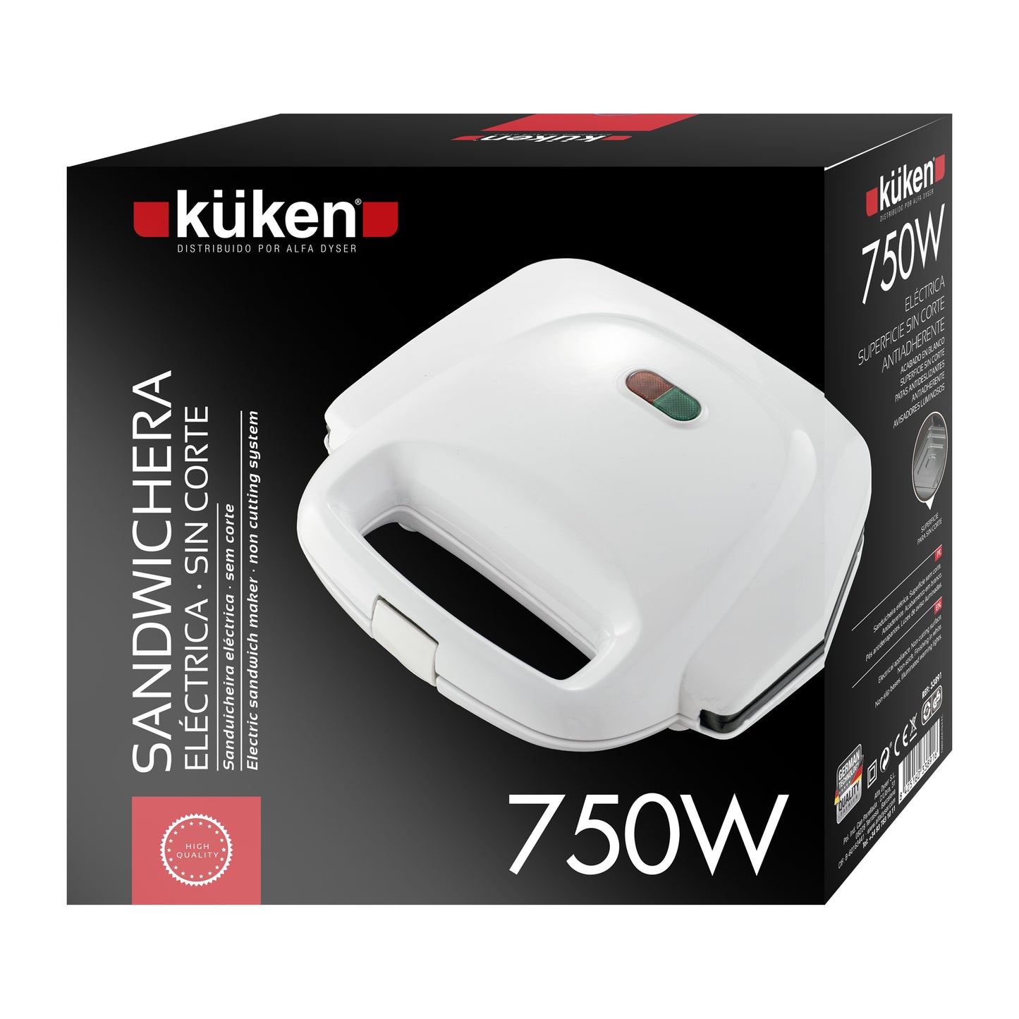 SANDUICHEIRA ELÉTRICA 750W SEM CORTE