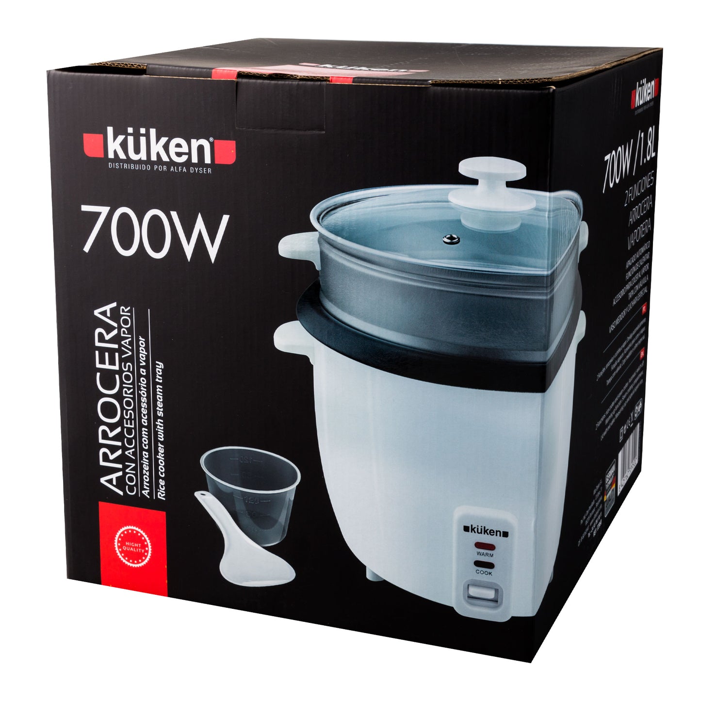 PANELA DE ARROZ KUKEN COM VAPOR 700W
