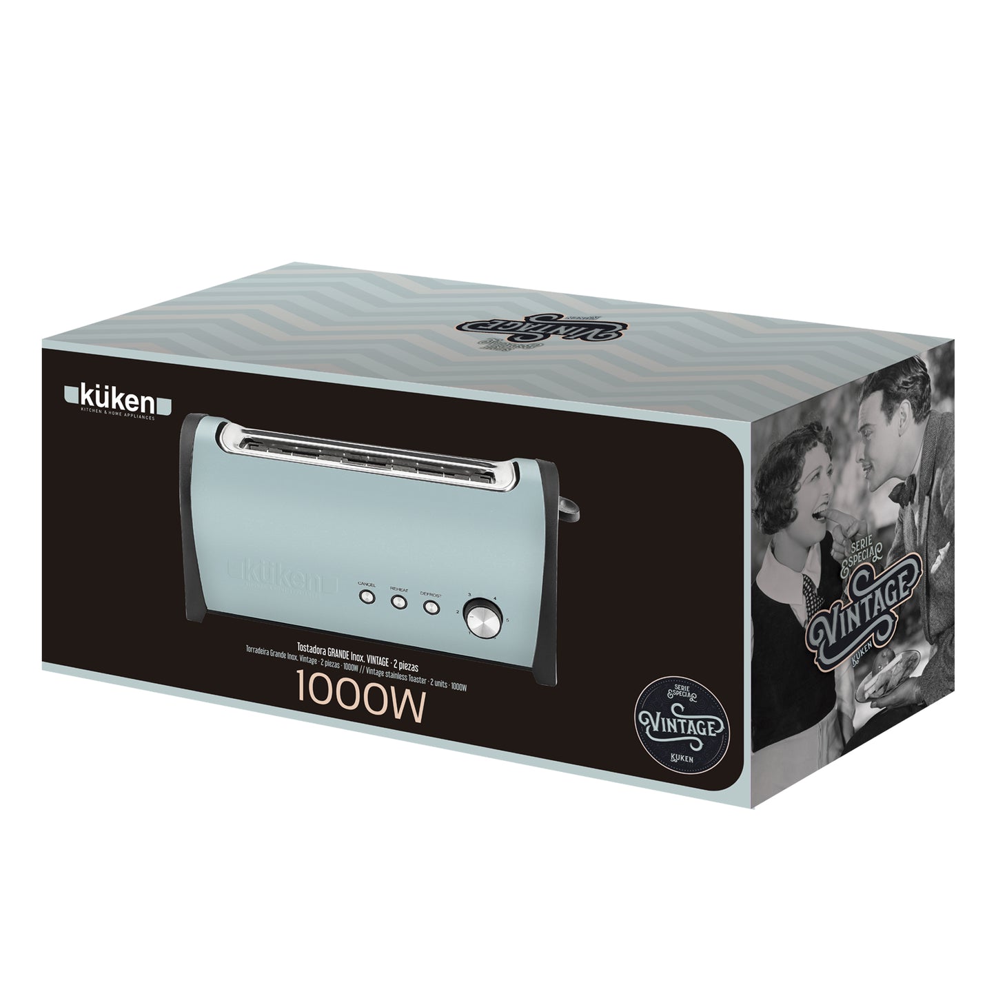 TORRADEIRA 2PC GRANDE 1000W. KUKEN VINTAGE