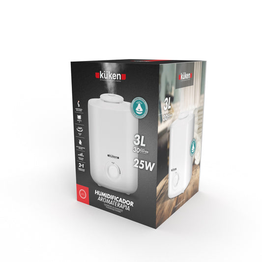 KÜKEN 20W 2,5L HUMIDIFICADOR E AROMATIZADOR DE AR