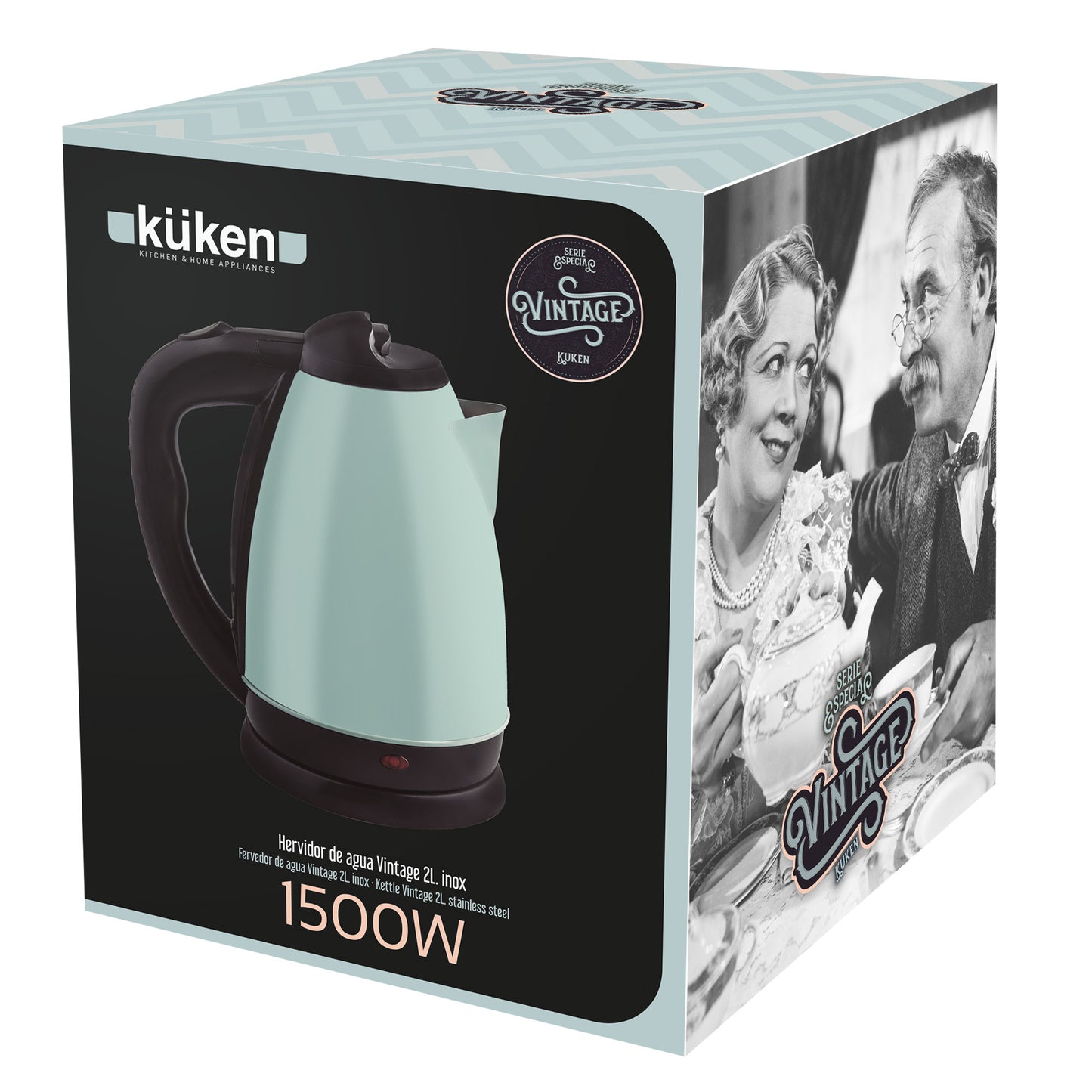KÜKEN VINTAGE 2L CHALEIRA DE ÁGUA INOX 1500W