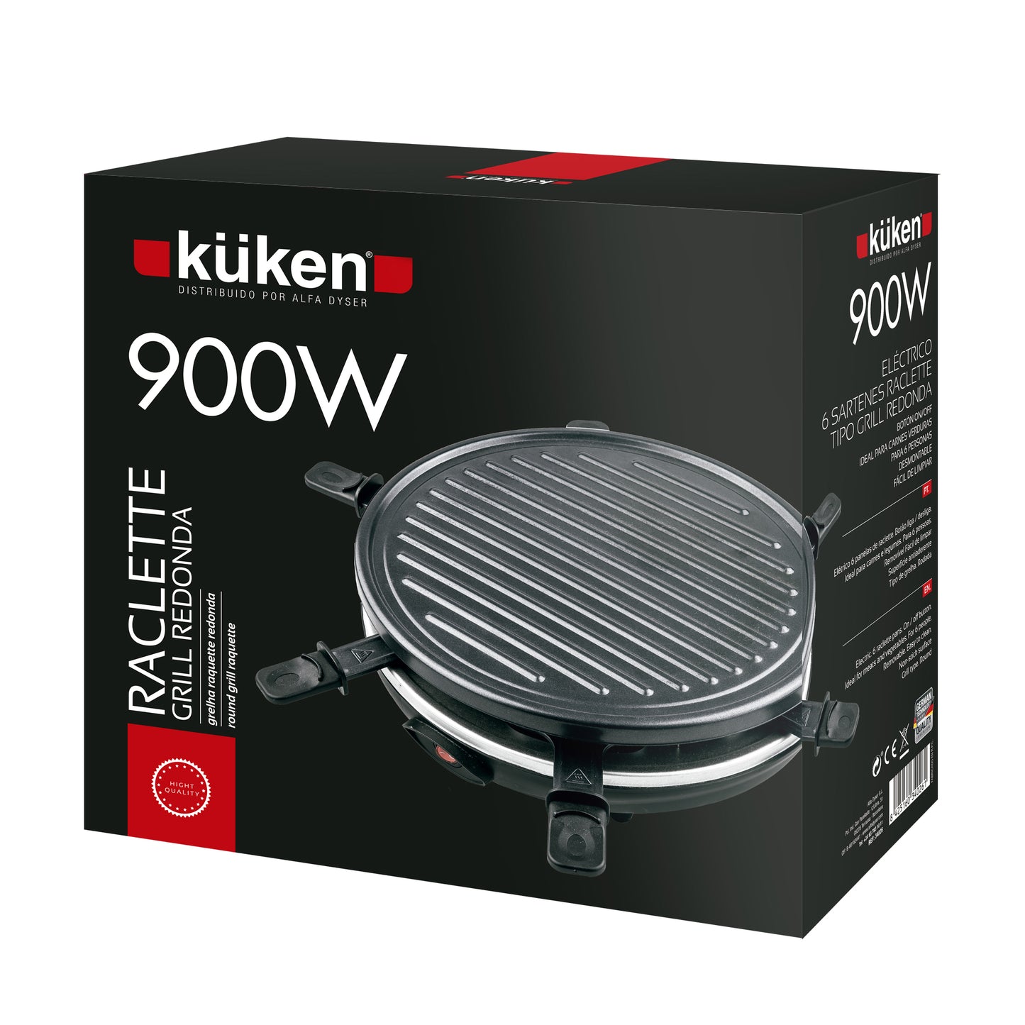 GRELHADOR REDONDO RACLETTE 900W KÜKEN