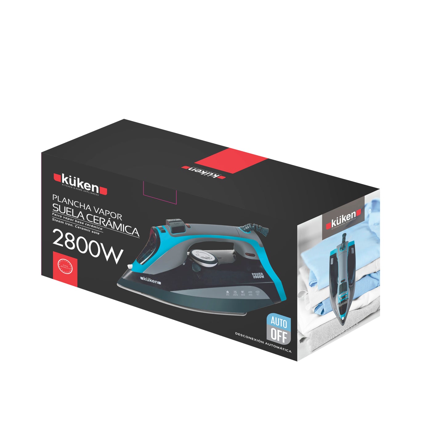 FERRO A VAPOR KÜKEN COM SOLA CERÂMICA 2800W