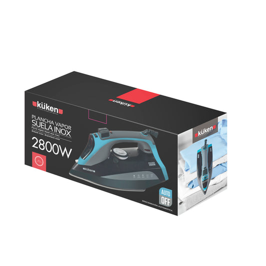 FERRO A VAPOR KÜKEN DE AÇO INOX 2800W