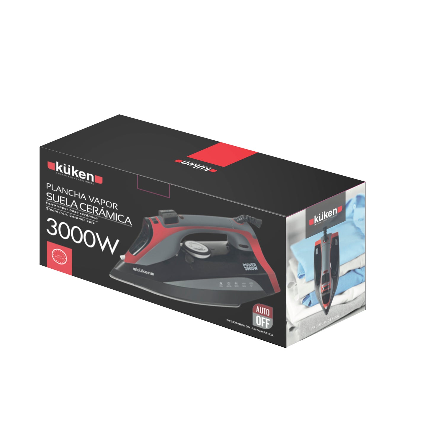 FERRO A VAPOR KÜKEN COM SOLA CERÂMICA 3000W
