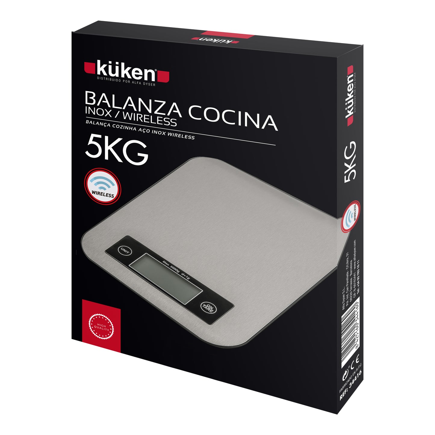 ESCALA DE COZINHA ELETRÔNICA BLUETOOTH 5KG KÜKEN