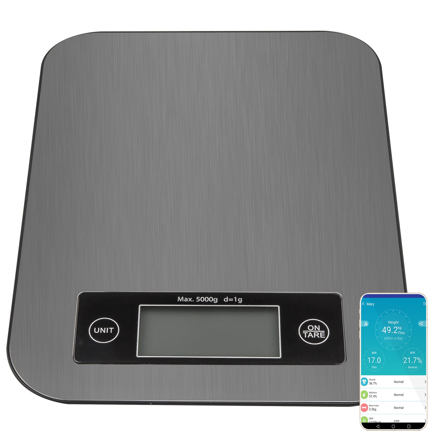 ESCALA DE COZINHA ELETRÔNICA BLUETOOTH 5KG KÜKEN