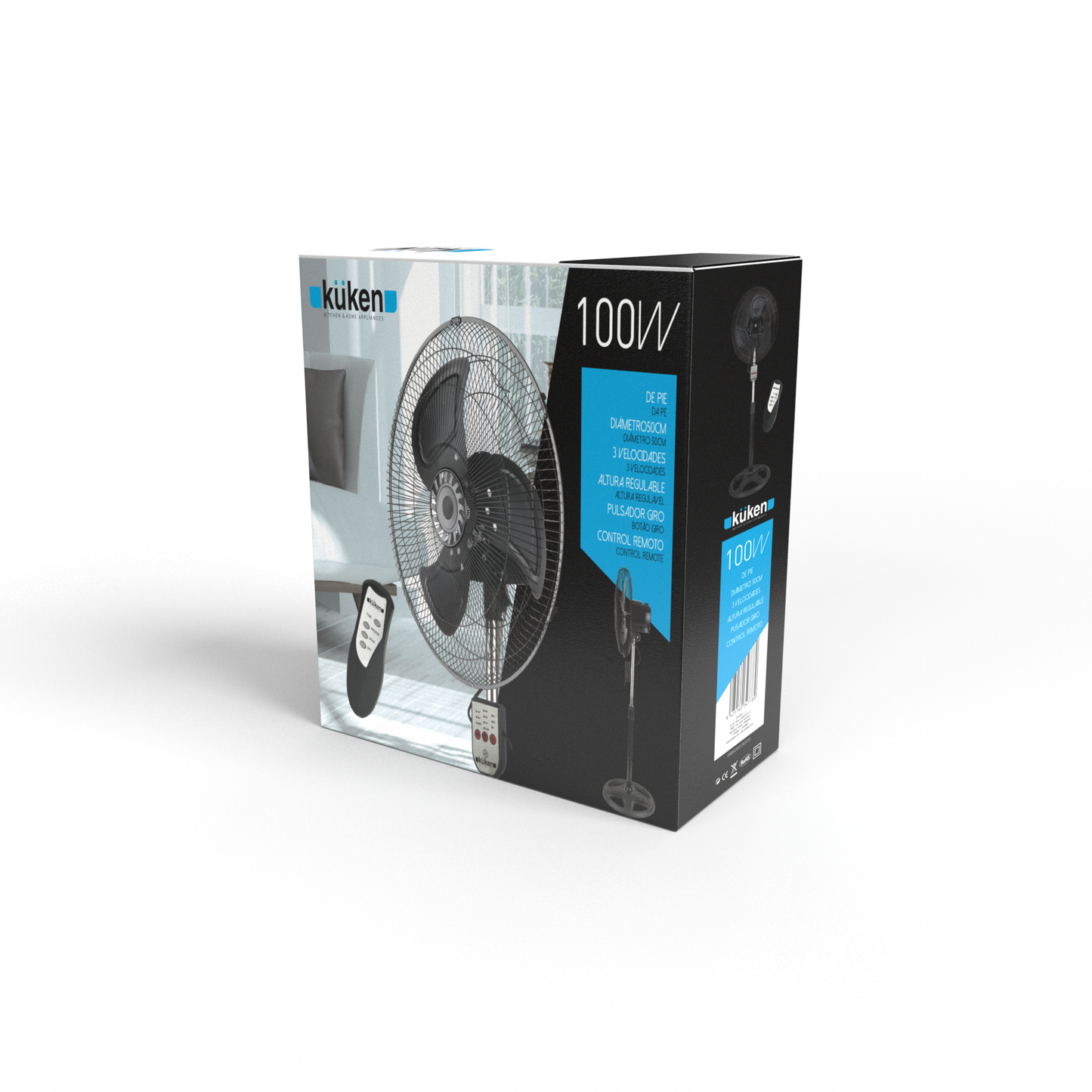 VENTILADOR DE SUPORTE KÜKEN 100W COM CONTROLE