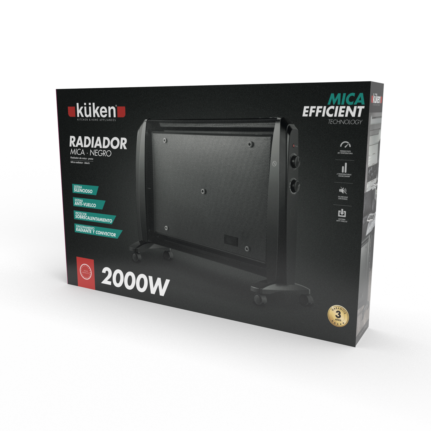 RADIADOR KÜKEN BLACK MICA 2000W