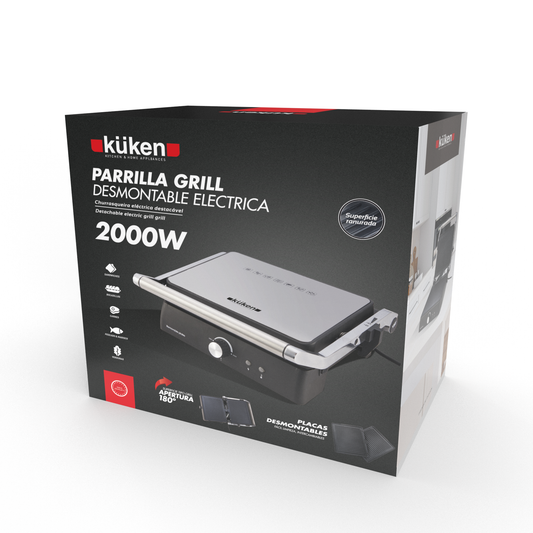 GRELHADOR / GRILL 2000W REMOVÍVEL KUKEN