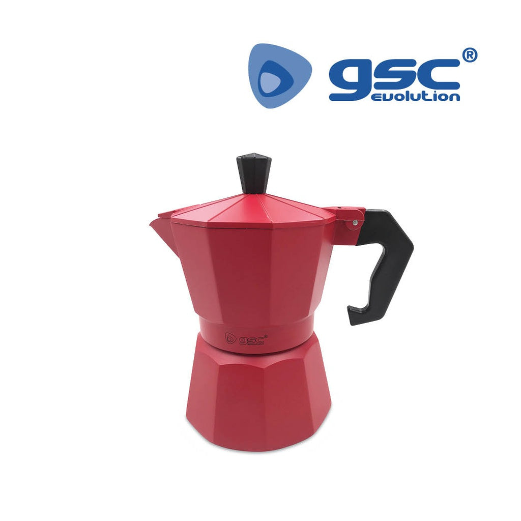 Cafetière Kalossi 3 tasses Rouge