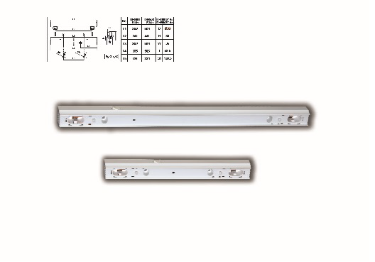 SUPPORT POUR LAMPE LINEAIRE 30CM