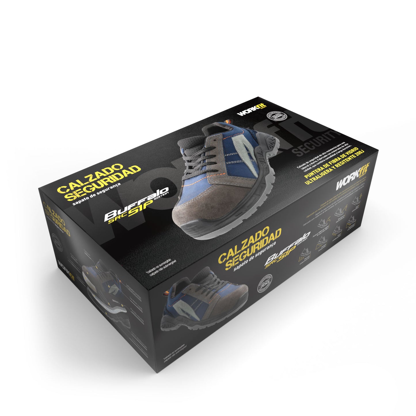 CALÇADO DE SEGURANÇA WORKFIT BUFFALO S1P SRC Nº 37 - 47