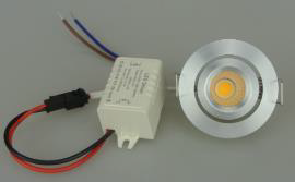 PROJECTEUR DE MEUBLE ORIENTABLE 1W 100LM BLANC CHAUD 3000K DC 12V