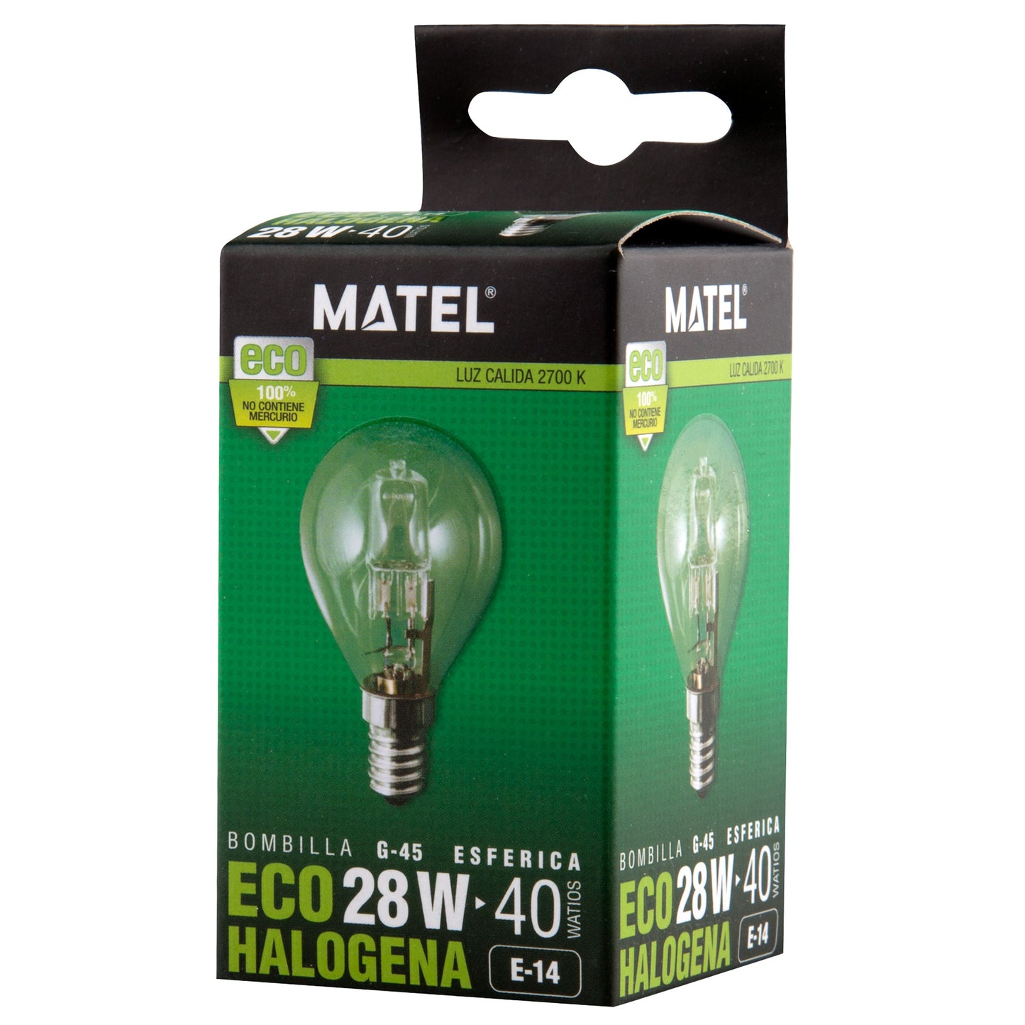 LAMPADA E14 / E27 BOLA 28W 42W ECO HALOGÉNIO CLARA / MATE 230V AC