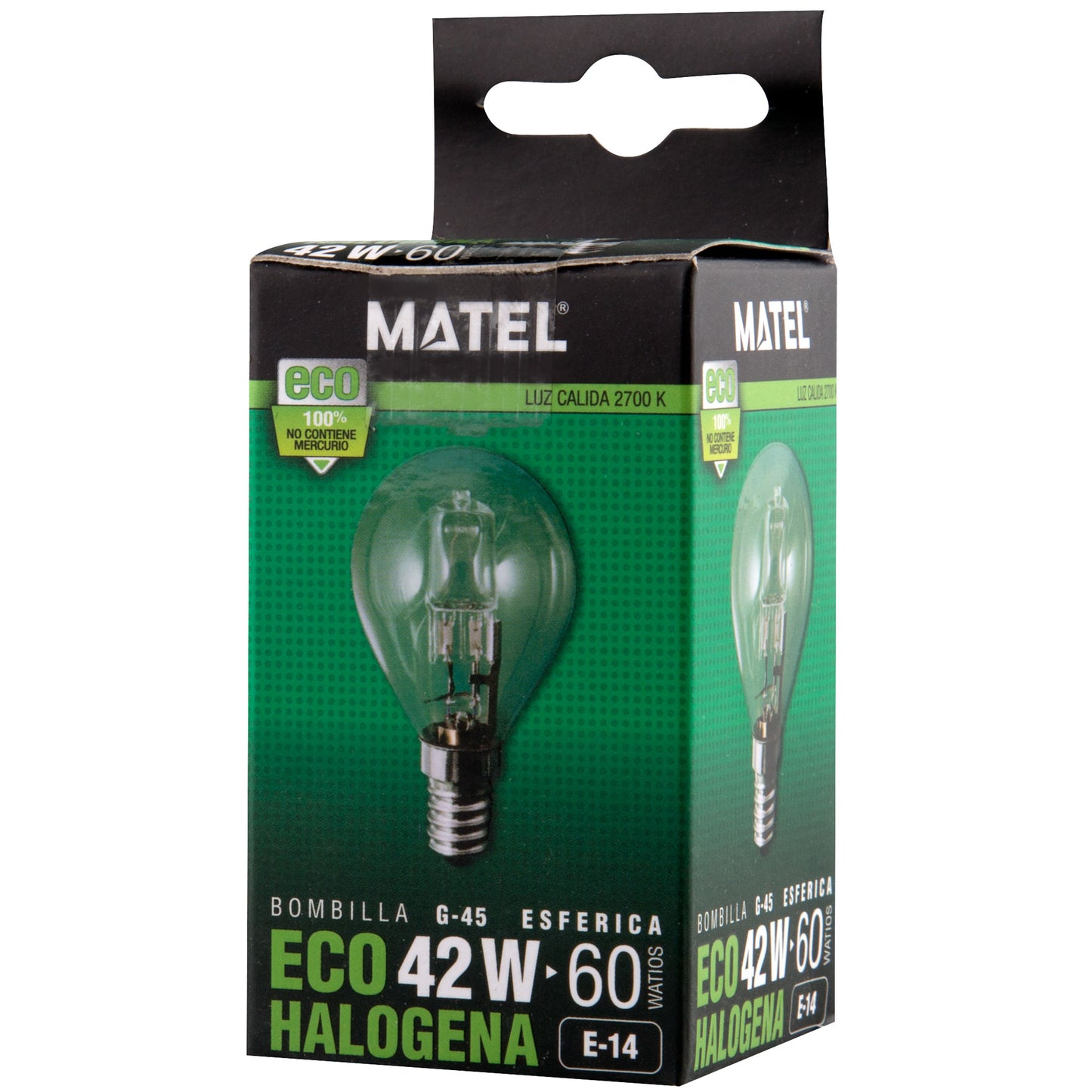 LAMPADA E14 / E27 BOLA 28W 42W ECO HALOGÉNIO CLARA / MATE 230V AC