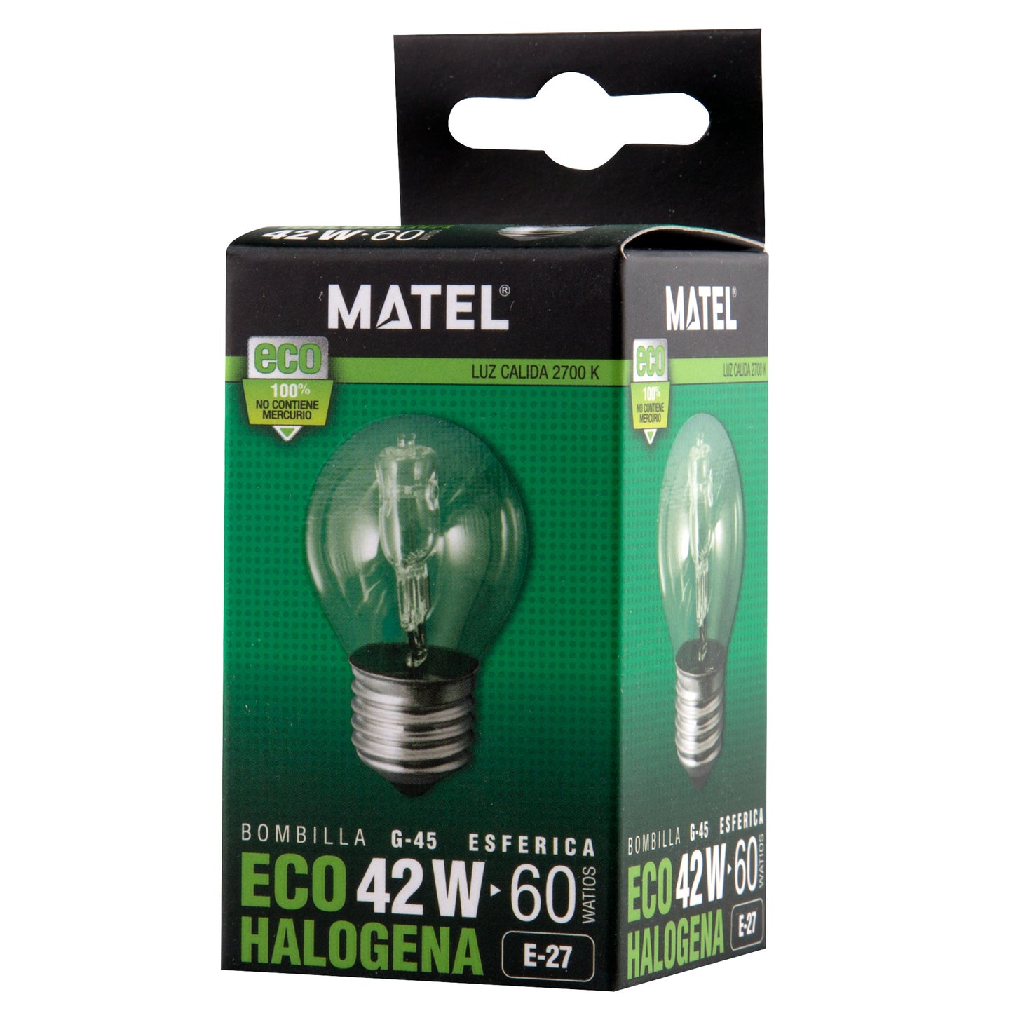 LAMPADA E14 / E27 BOLA 28W 42W ECO HALOGÉNIO CLARA / MATE 230V AC
