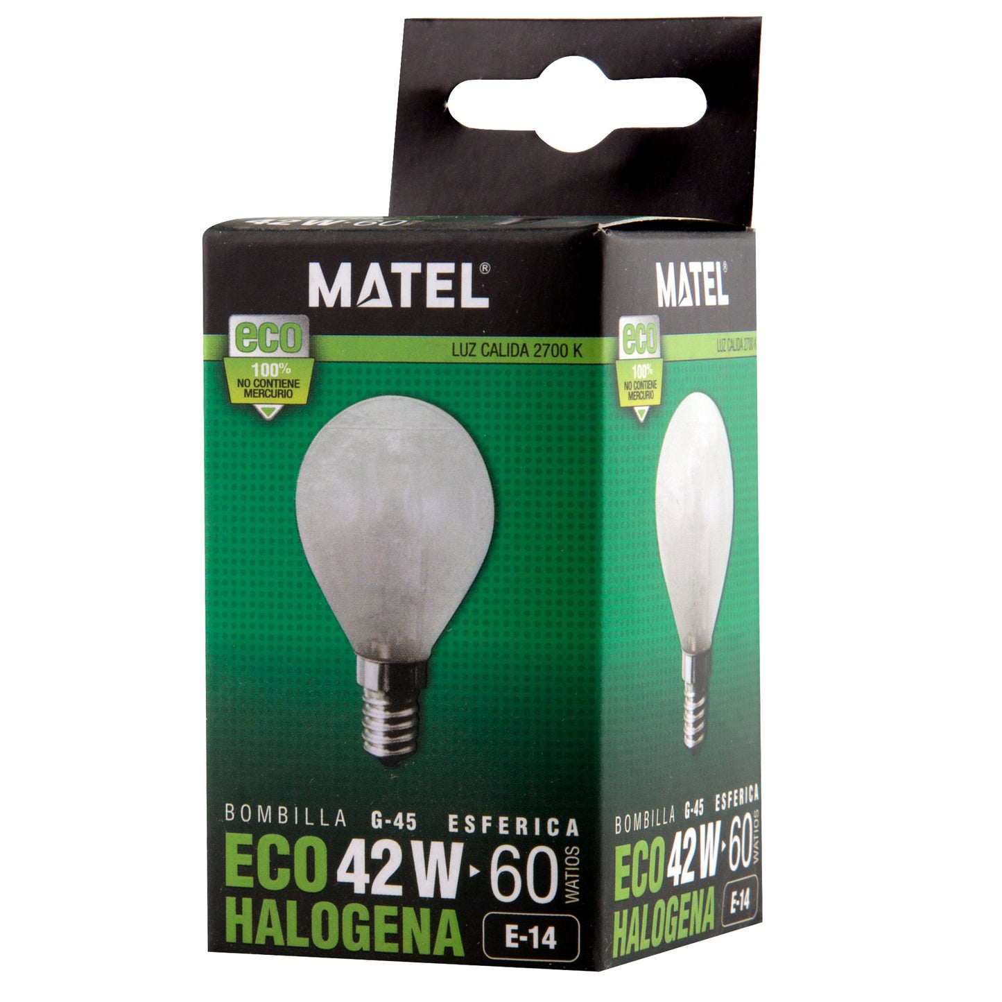 LAMPADA E14 / E27 BOLA 28W 42W ECO HALOGÉNIO CLARA / MATE 230V AC