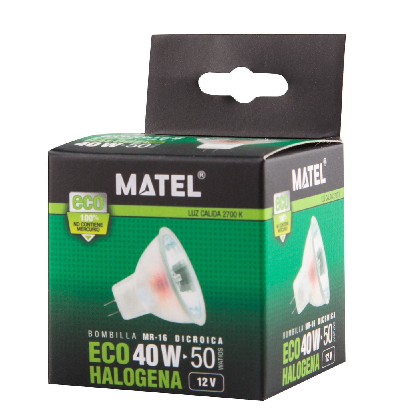 MR 16 50W DICROICA ECO HALOGÉNIO 2700K 230V AC