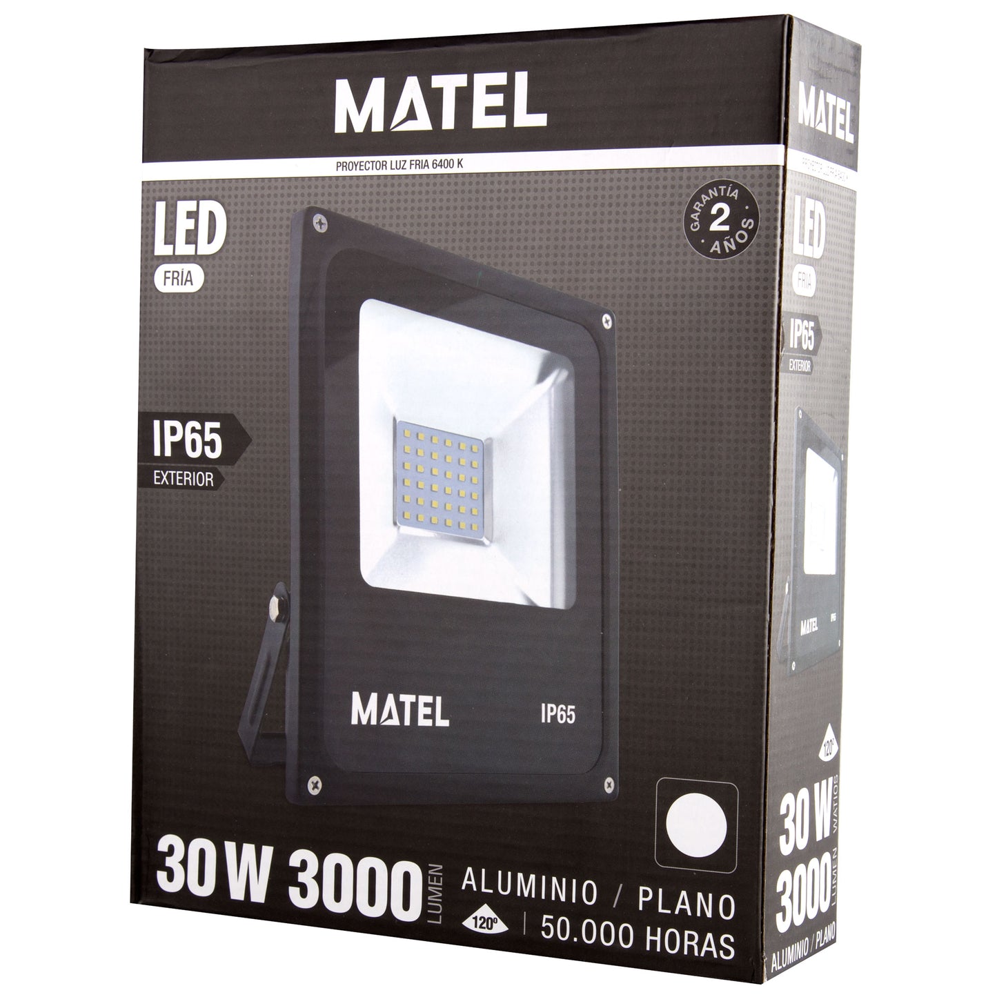 BLACK FLAT ALUMINUM LED SPOTLIGHT 10W 20W 30W 50W 70W 100W 150W 200W IP65 230V AC