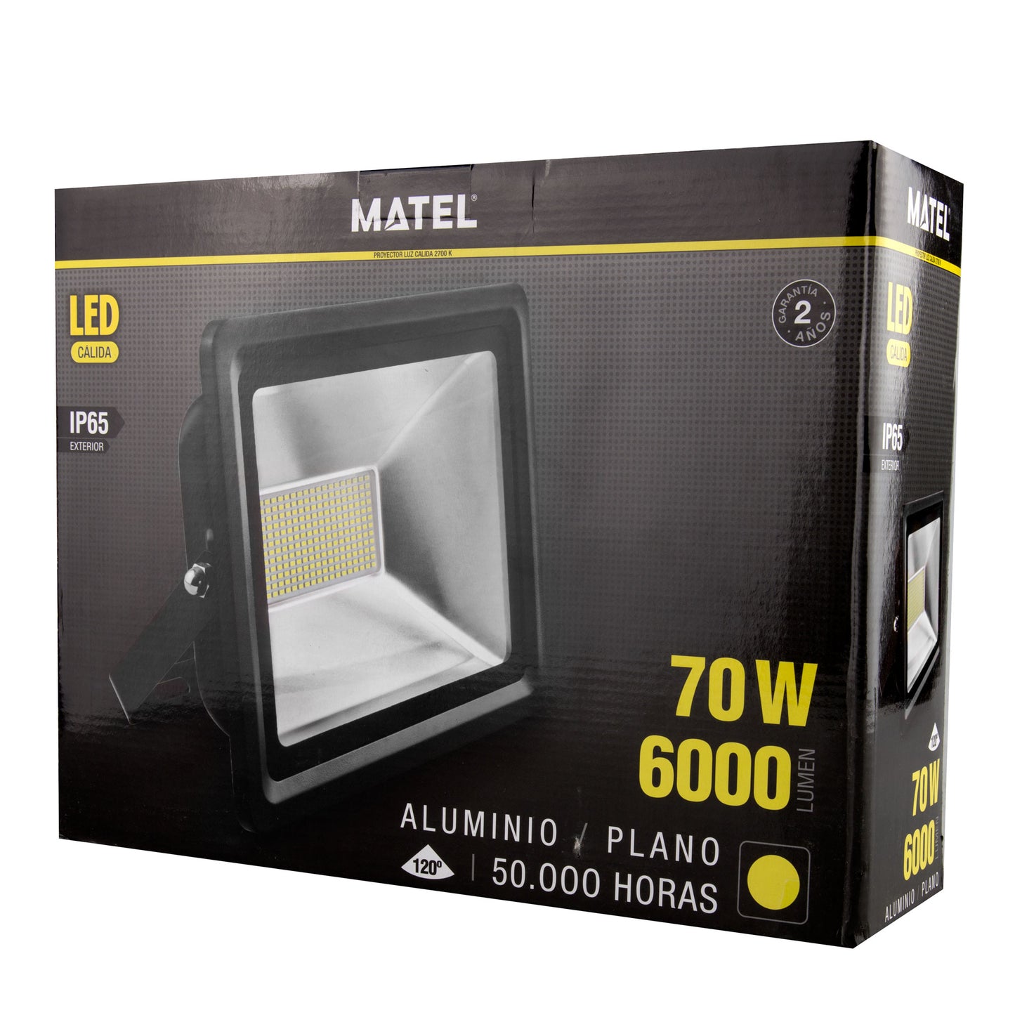 BLACK FLAT ALUMINUM LED SPOTLIGHT 10W 20W 30W 50W 70W 100W 150W 200W IP65 230V AC