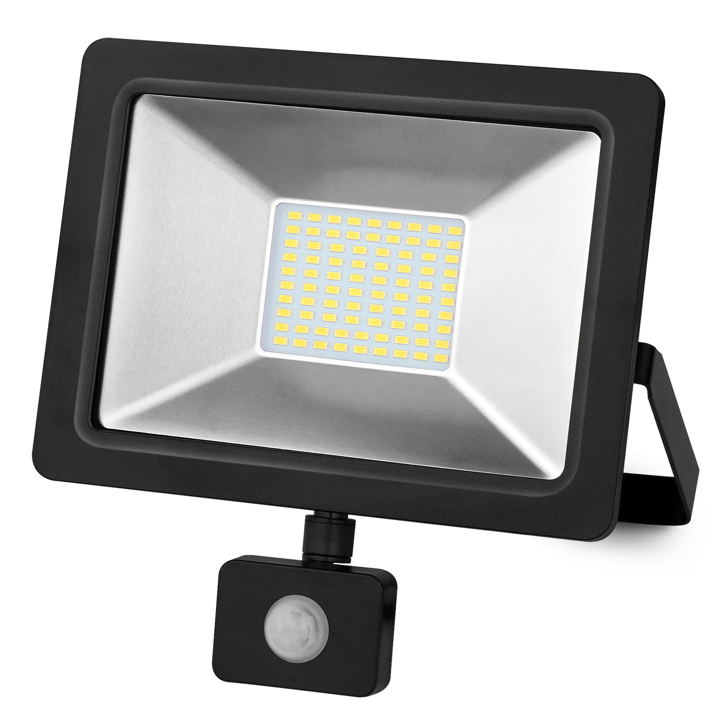 PROJECTEUR LED PLAT NOIR ALUMINIUM & VERRE 10W 20W 30W 50W 6400K 2700K 230V AC