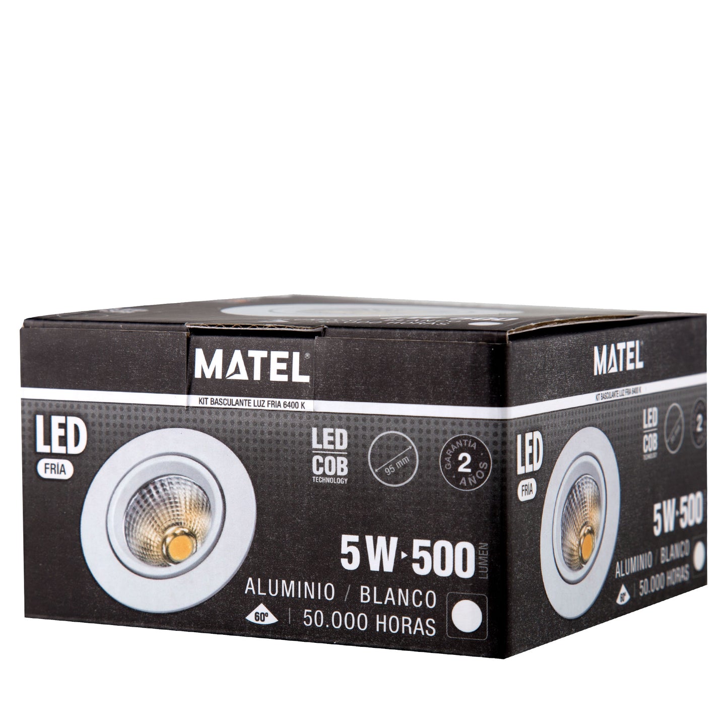 ARO ALUMÍNIO BRANCO PRATA 5W 8W COB LED INTEGRADO 230V AC