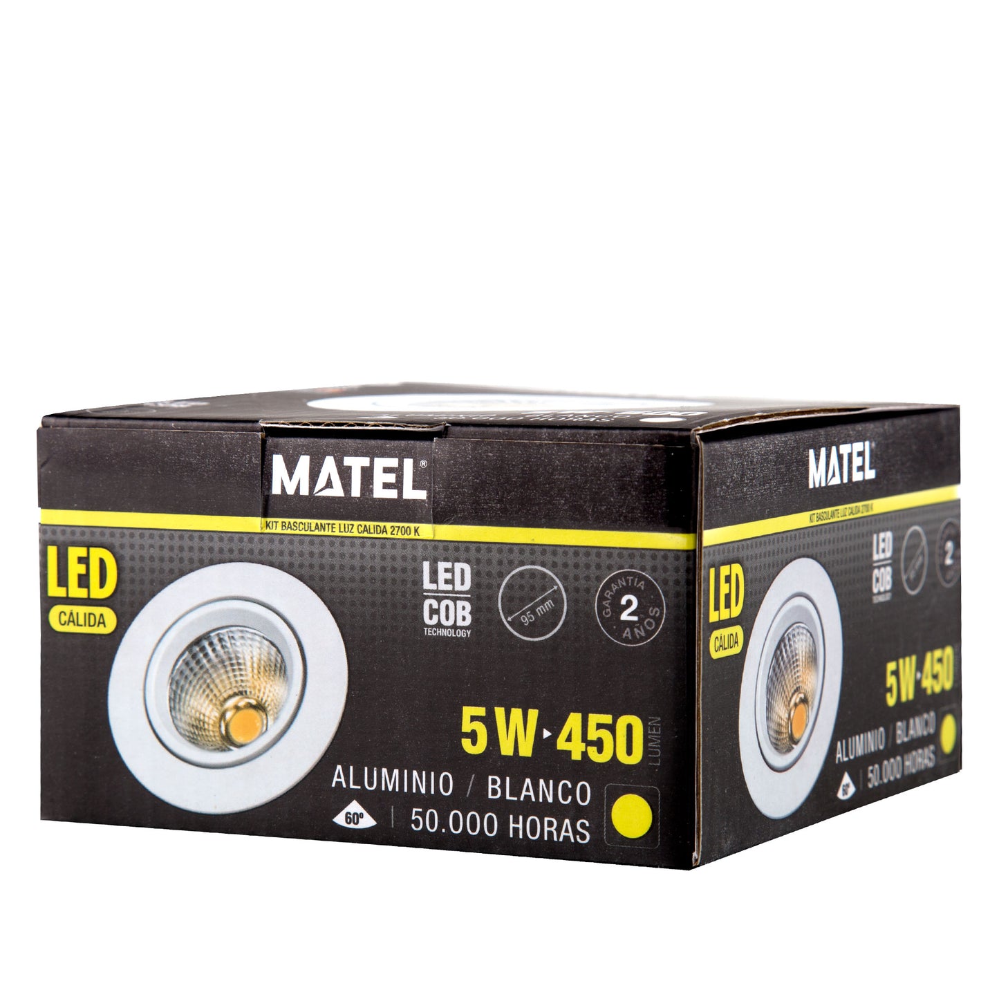 ARO ALUMÍNIO BRANCO PRATA 5W 8W COB LED INTEGRADO 230V AC