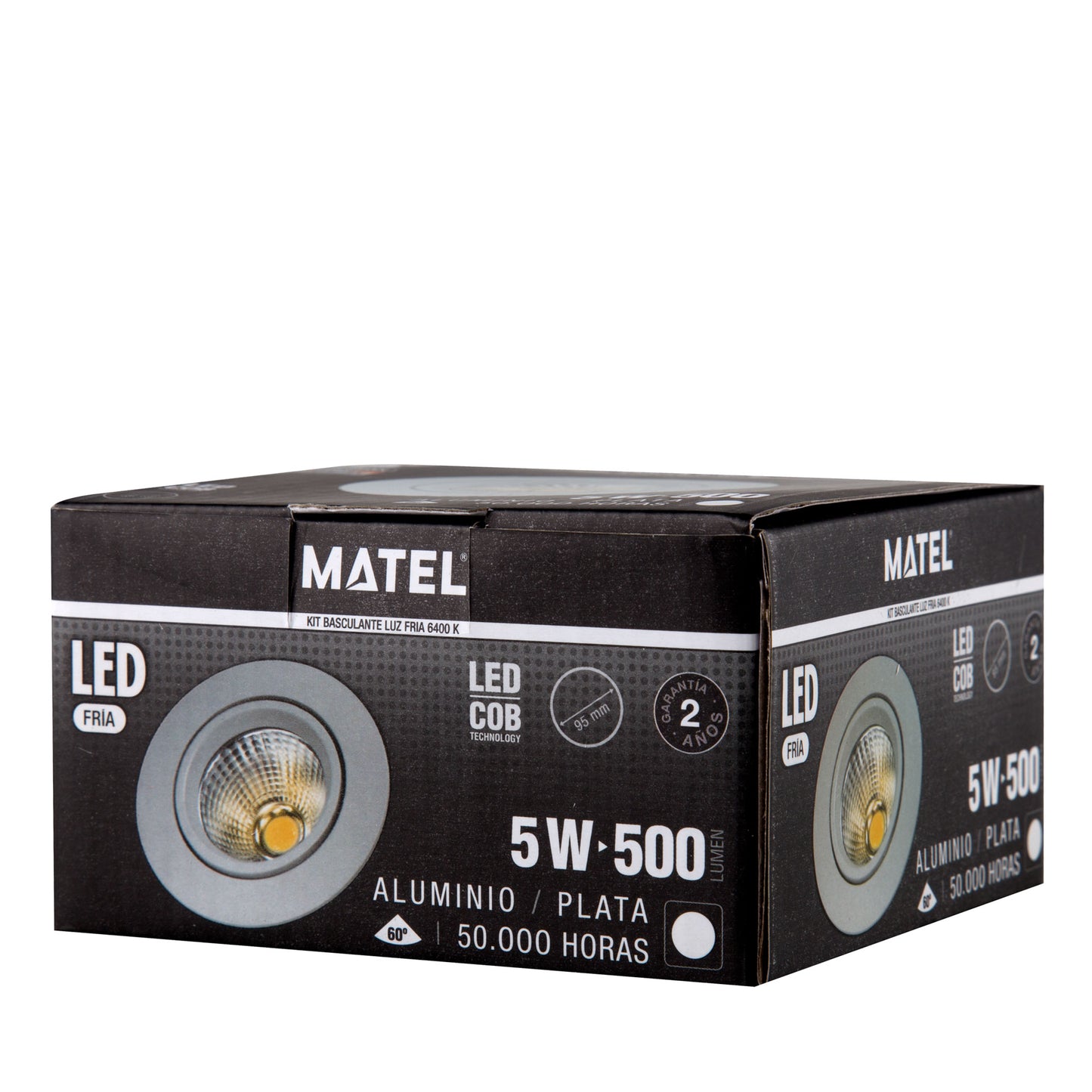 ARO ALUMÍNIO BRANCO PRATA 5W 8W COB LED INTEGRADO 230V AC
