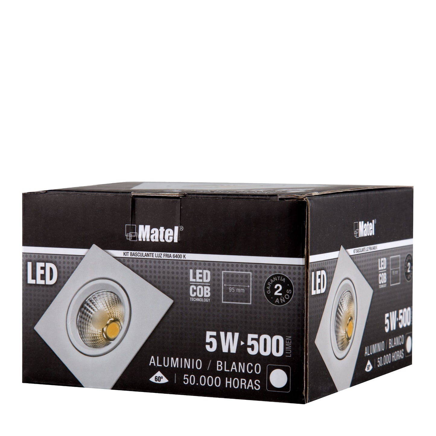 ARO ALUMÍNIO BRANCO PRATA 5W 8W COB LED INTEGRADO 230V AC