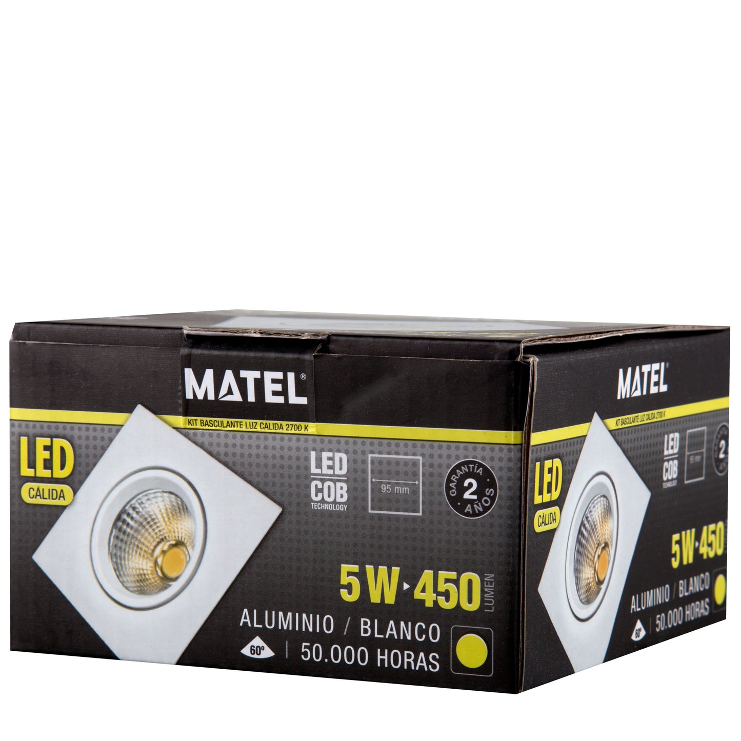 ARO ALUMÍNIO BRANCO PRATA 5W 8W COB LED INTEGRADO 230V AC