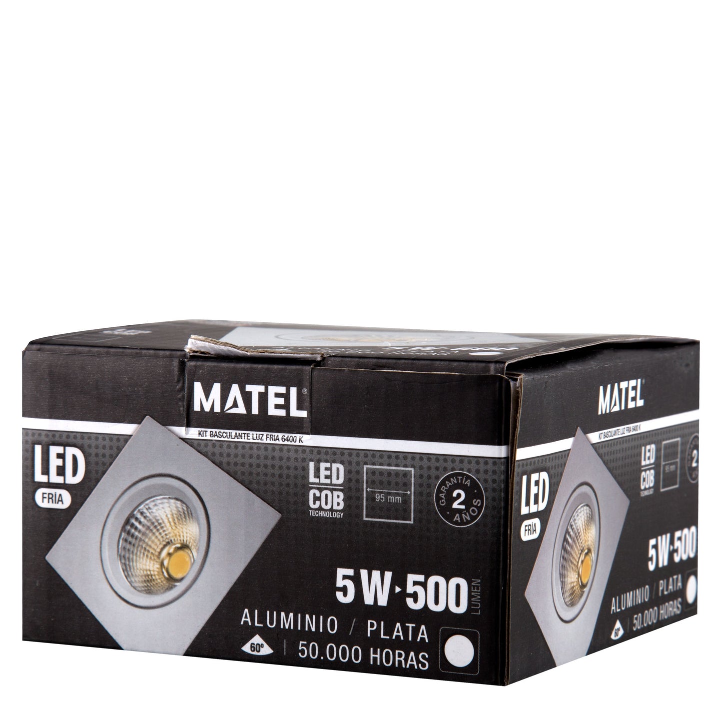 ARO ALUMÍNIO BRANCO PRATA 5W 8W COB LED INTEGRADO 230V AC