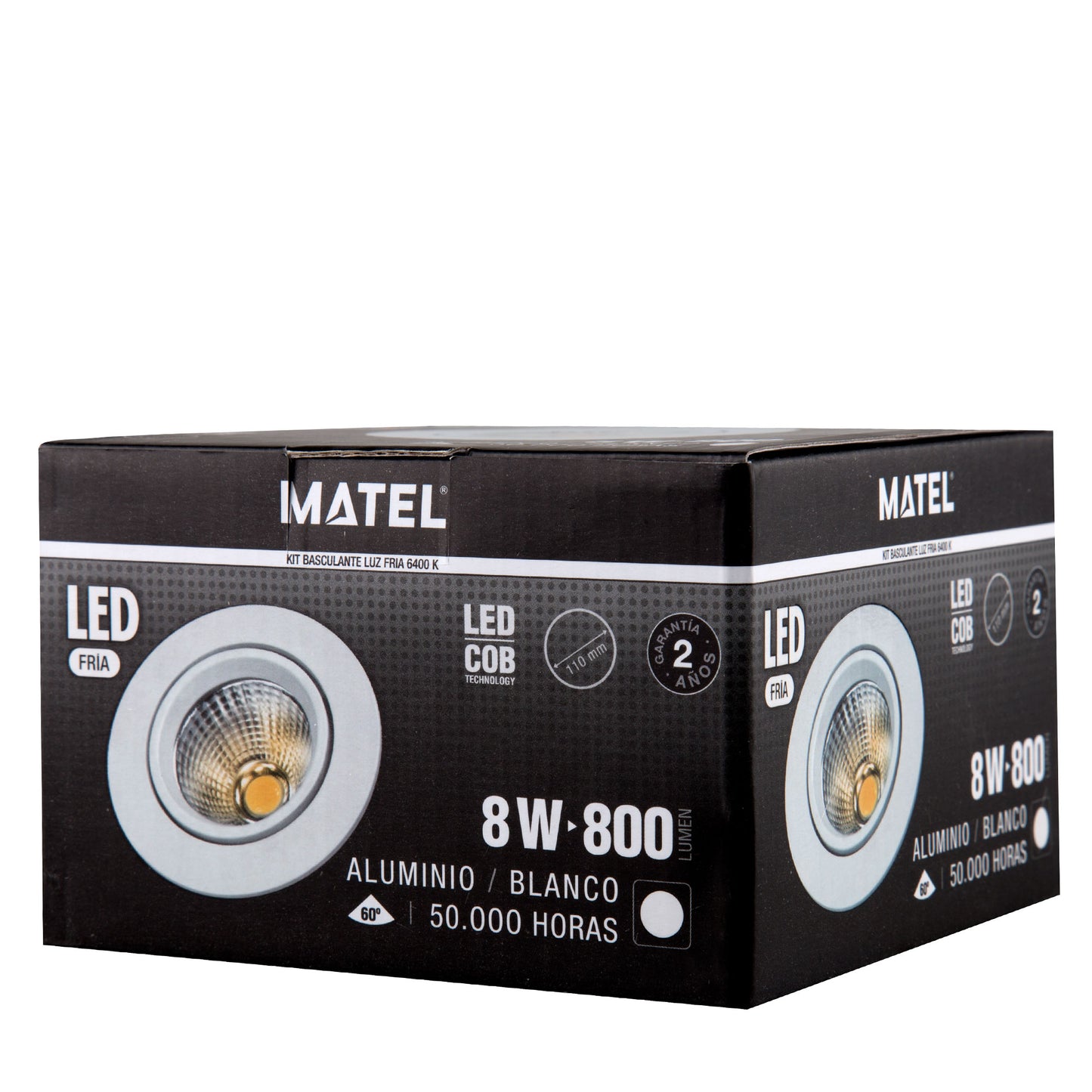 ARO ALUMÍNIO BRANCO PRATA 5W 8W COB LED INTEGRADO 230V AC