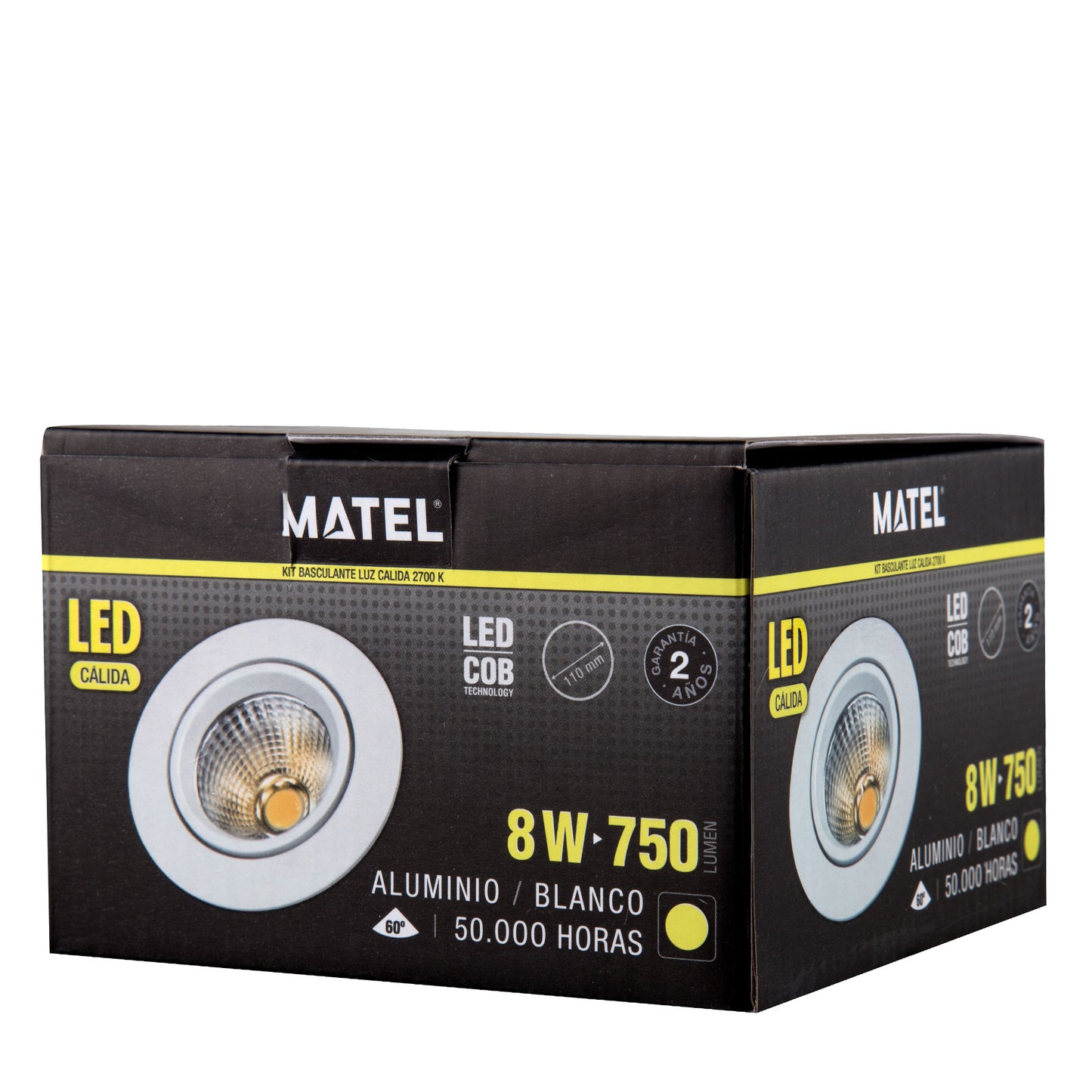 ARO ALUMÍNIO BRANCO PRATA 5W 8W COB LED INTEGRADO 230V AC
