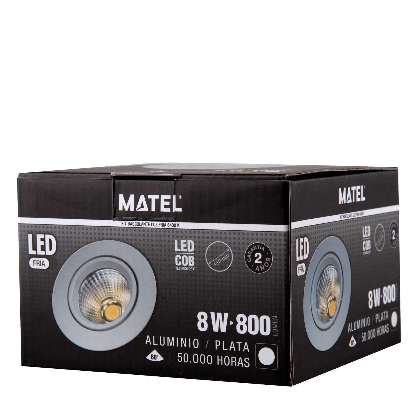 ARO ALUMÍNIO BRANCO PRATA 5W 8W COB LED INTEGRADO 230V AC