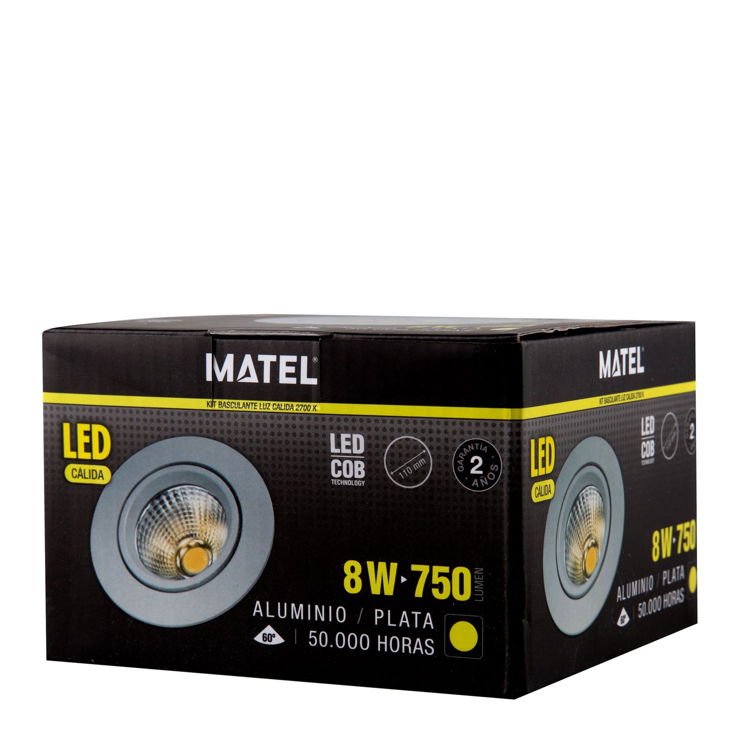 ARO ALUMÍNIO BRANCO PRATA 5W 8W COB LED INTEGRADO 230V AC