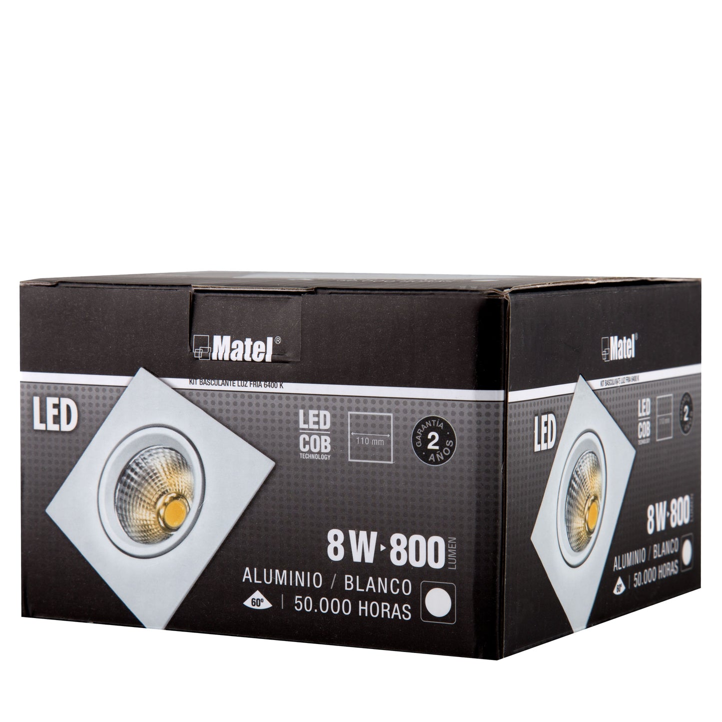 ARO ALUMÍNIO BRANCO PRATA 5W 8W COB LED INTEGRADO 230V AC