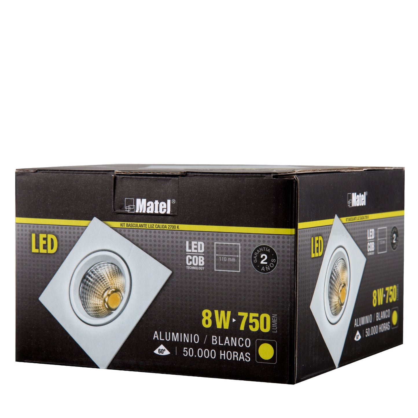 ARO ALUMÍNIO BRANCO PRATA 5W 8W COB LED INTEGRADO 230V AC