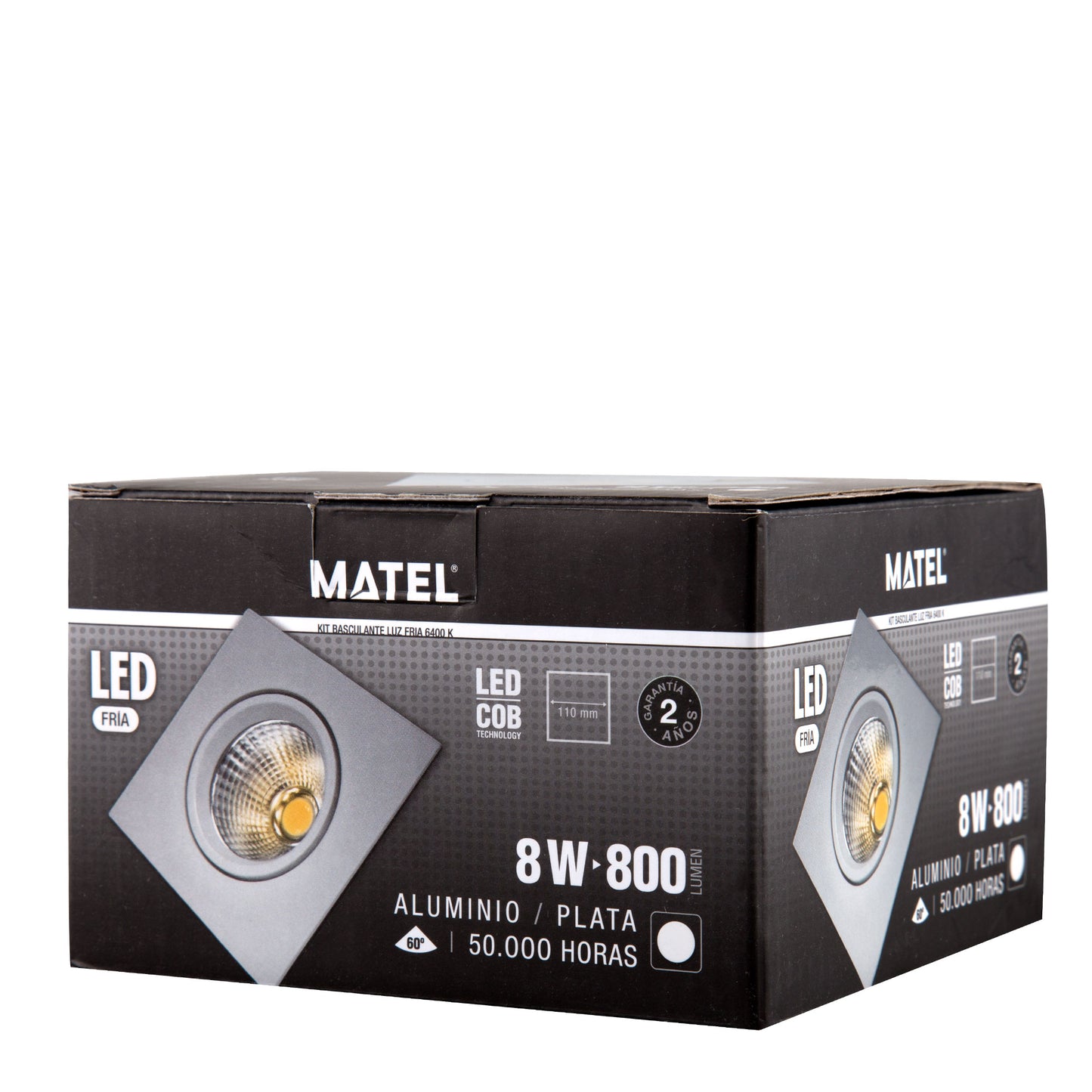 ARO ALUMÍNIO BRANCO PRATA 5W 8W COB LED INTEGRADO 230V AC