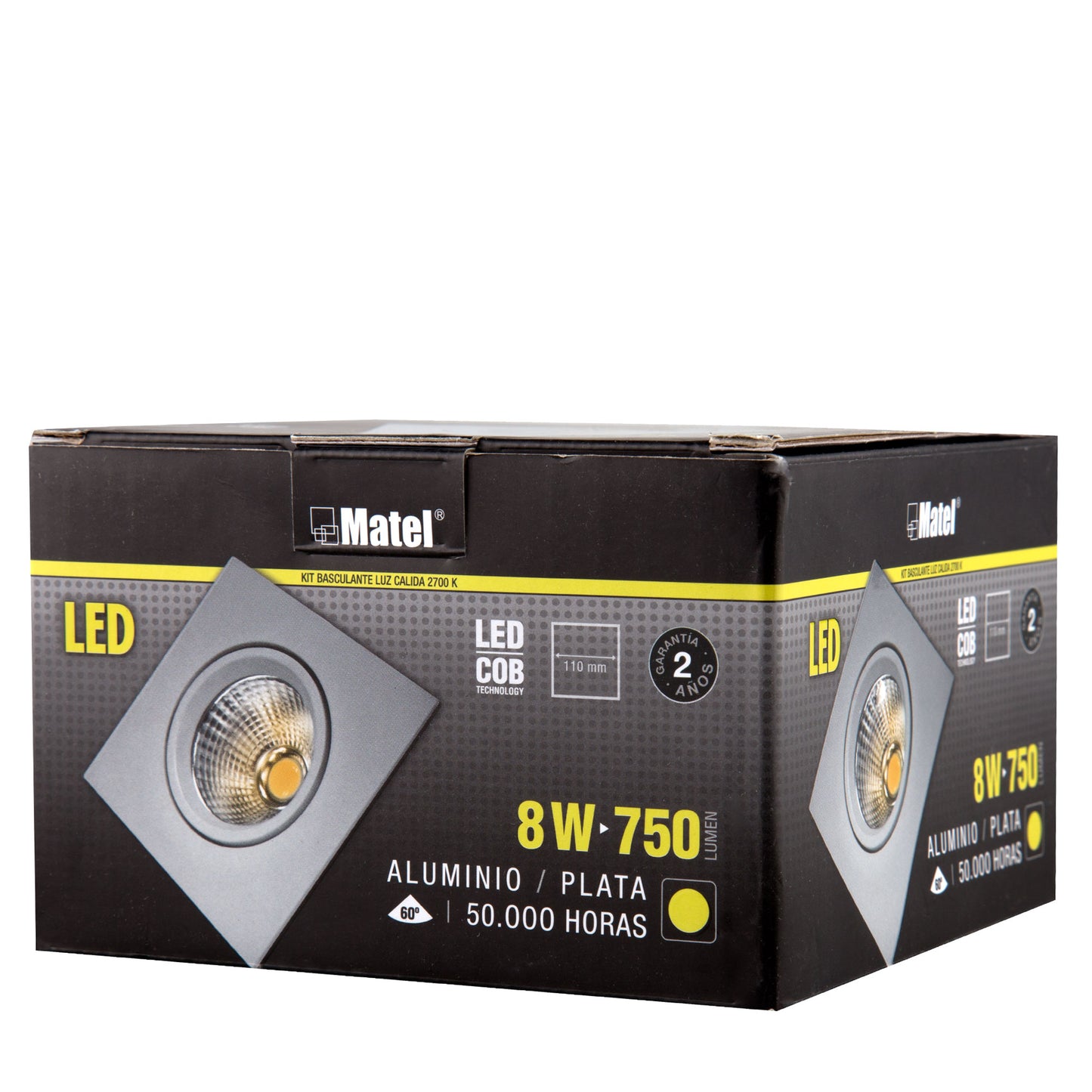 ARO ALUMÍNIO BRANCO PRATA 5W 8W COB LED INTEGRADO 230V AC