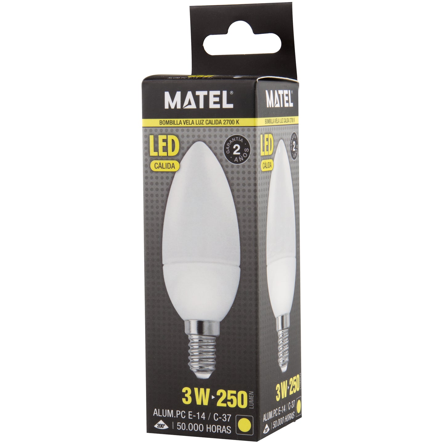 LAMPADA LED VELA E14 E27 DE 3W ATE 8W LUZ FRIA / NEUTRA / QUENTE C37 200º 230V AC