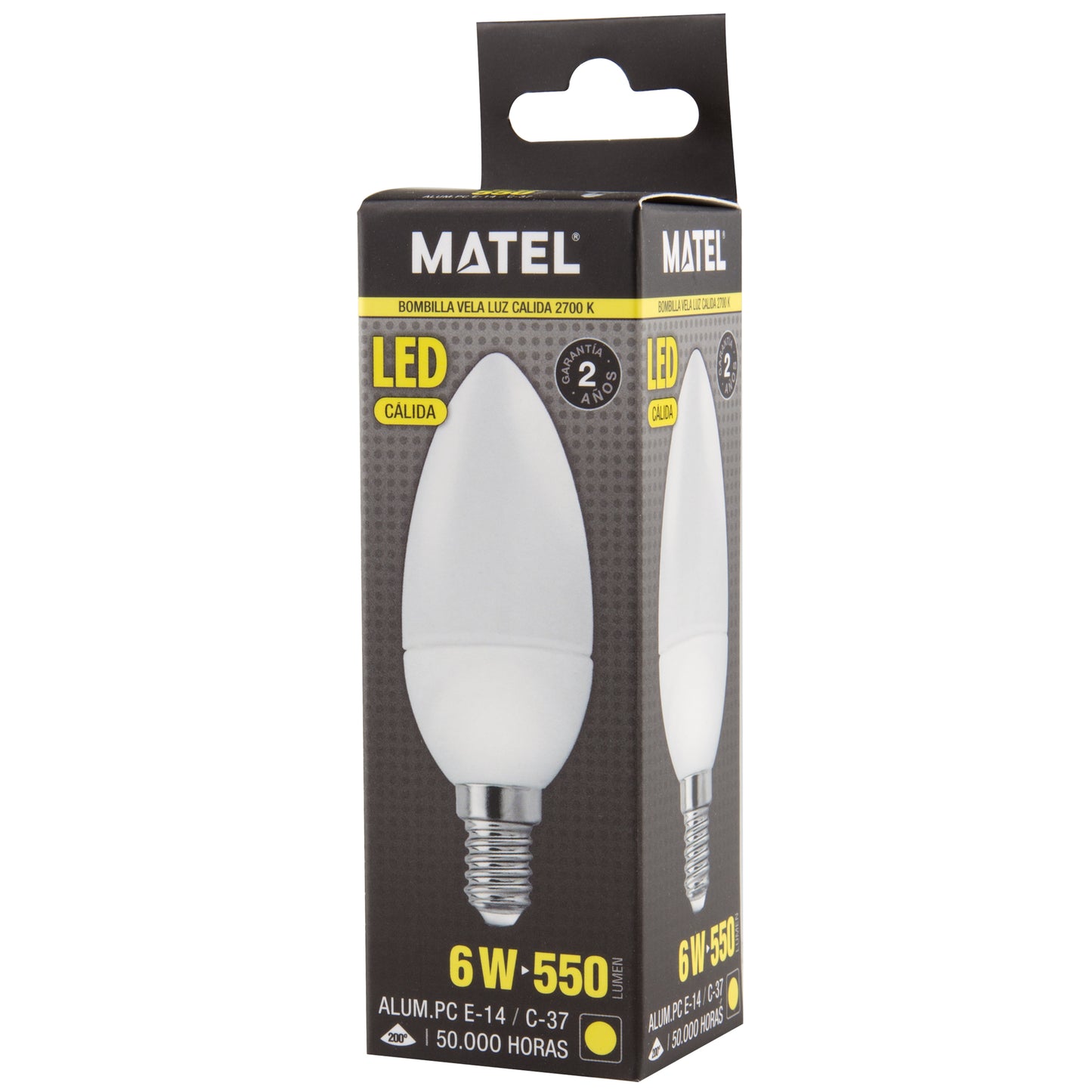 LAMPADA LED VELA E14 E27 DE 3W ATE 8W LUZ FRIA / NEUTRA / QUENTE C37 200º 230V AC