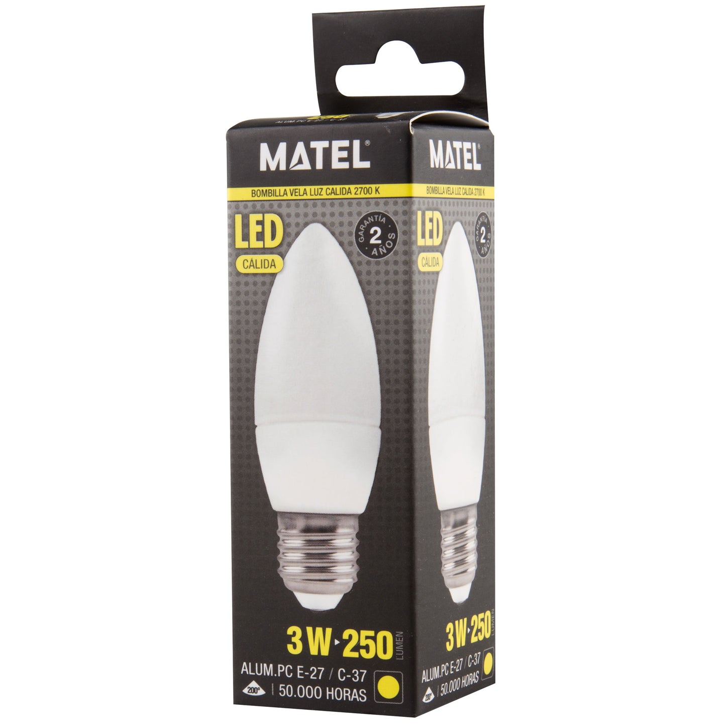 LAMPADA LED VELA E14 E27 DE 3W ATE 8W LUZ FRIA / NEUTRA / QUENTE C37 200º 230V AC