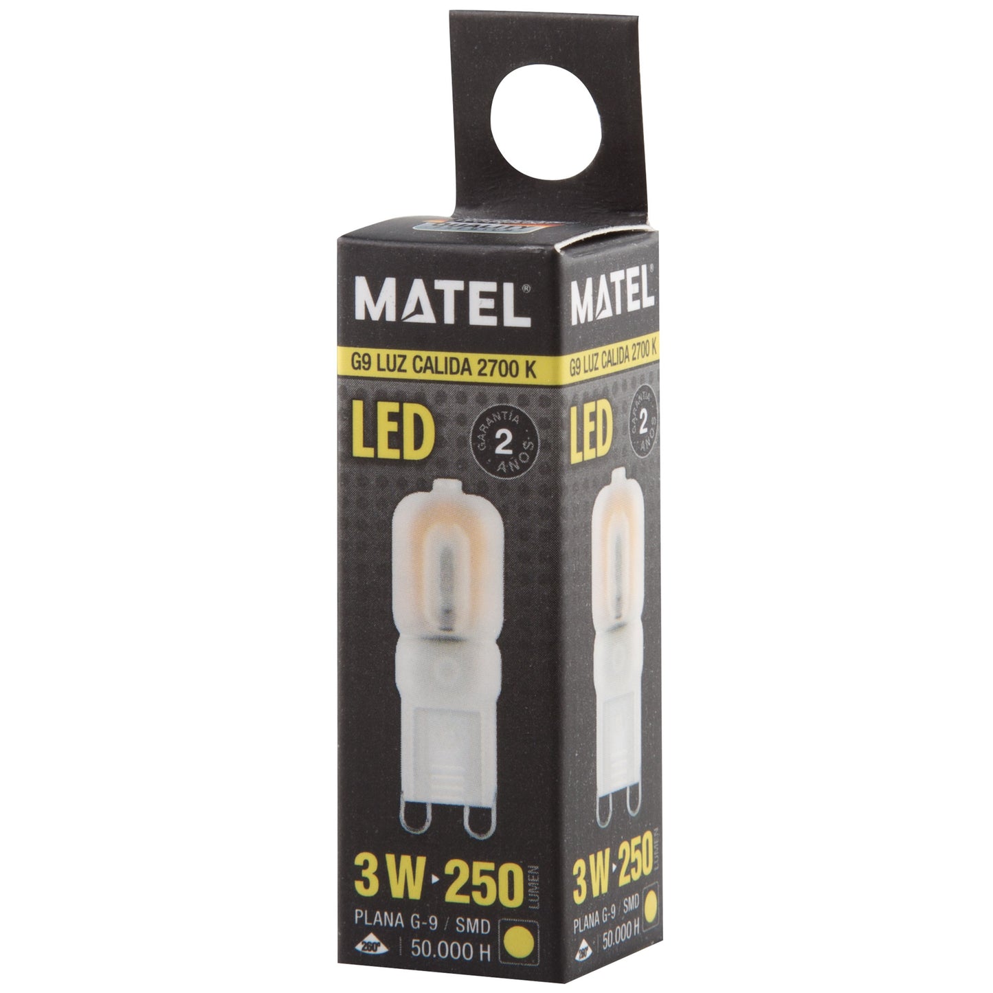 LAMPADA LED MATEL G9 ALUMINIO PC PLANA 3W