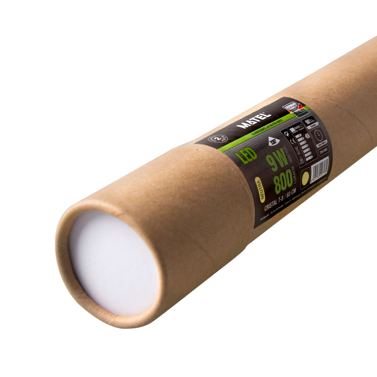 LAMPE TUBE CRISTAL LED T8 330º 0.6M 0.9M 1.2M 1.5M AVEC STARTER LED 230V AC