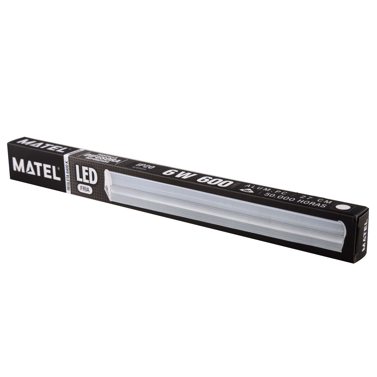 RÈGLE LED INTÉGRÉE 6W 9W 13W 16W ARGENT T5 IP20 160º 230V AC
