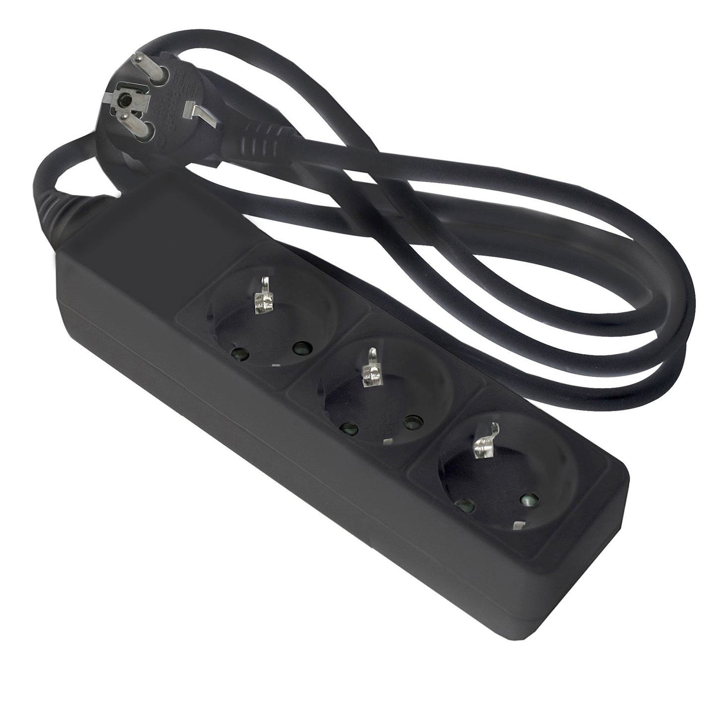 EXTENÇÃO ELÉTRICA COM BASE PRETA DE 3 / 4 / 5 / 6 TOMADAS COM CABO 1.5M