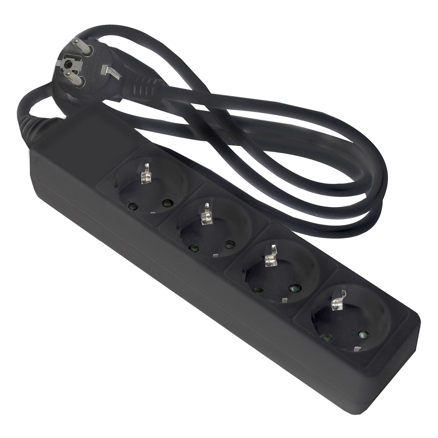 EXTENÇÃO ELÉTRICA COM BASE PRETA DE 3 / 4 / 5 / 6 TOMADAS COM CABO 1.5M